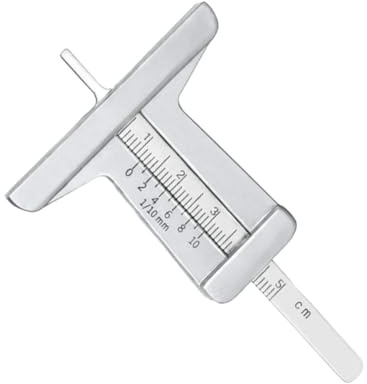 Medidor de profundidad de neumáticos de precisión de 0 a 50 mm, herramienta de medición de acero inoxidable para coches, camiones y motocicletas (B)