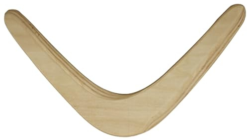 Uanqfegy Boomerang in Legno, Giocattolo da Esterno a Forma di V per Bambini Adulti, Portatile per Sport da Campeggio su prato/spiaggia/13x2 Pollici