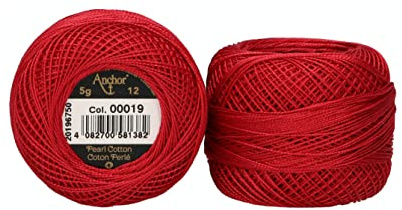 Anchor Perla, Grosor: 12, Longitud: 5G, Longitud: 56M 19 Hilos De Bordar