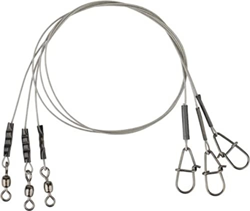 Savage Gear Carbon49 leader, 40 cm, 0.60 mm, 16 kg, for pike fishing, wire bait, predatory fish leader slots, leaders, 3 steel leaders