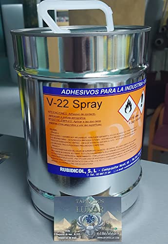 TAPIZADOS LUXOR Pegamento Vidycol a Pistola (1Lata de 5 litros/Aplicación a Pistola) Pegamento Especial para AUTOMOCIÓN (TECHOS, Puertas Y PILARES) Altas TEMPERATURAS (5 litros/Aplicación a Pistola)