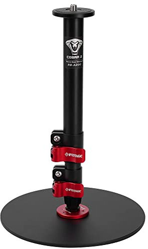 IFOOTAGE Cobra Einbeinstativ mit 2 runden Basis, 55,9 cm Tisch-Einbeinstativ, Aluminium-Kamera-Einbeinstativ mit Basis, Video-Einbeinstativ mit runder Basis, kompatibel für DSLR-Kameras und Camcorder,