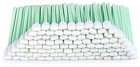 100X Bâtonnets de Nettoyage en Mousse, D'écouvillon en Mousse pour Imprimante à Jet d'encre,Tête d'impression,Caméra, Lentille Optique, Vert