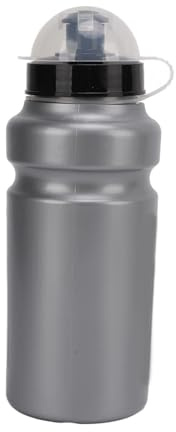HERCHR 500ML Bouteille de Sport, 17 oz Gourde à Eau pour Vélo 19cm/7,5 po Vélo VTT Route Cruche Bouteille de Sport Aquatique Compressible pour L'extérieur/Sport/Cyclisme/Course à Pied (Gris)
