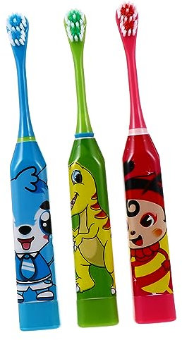 KOMBIUDA Kinderzahnbürste Liebeszahnbürste Elektrische Zahnbürste Kinderbedarf Mit Cartoon-muster Aus Hochwertigem Kleine Bürstenkopf Für Kinderzähne Reinigen Zahnfleisch