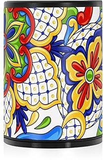 Cendriers pour cigarettes d'extérieur recouvert de cendrier avec couvercle Talavera en céramique ornementale porte-gobelet portable sans fumée pour cigarettes anti-odeurs Cendriers en acier inoxydable