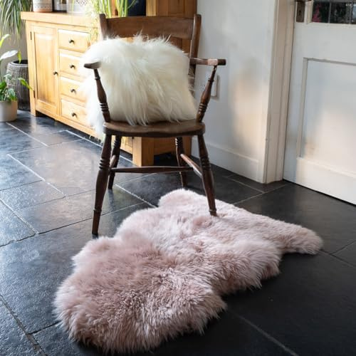 Arthur Cameron Genuine Sheepskin Colourful Rugs (Single) (Dusky Rose)