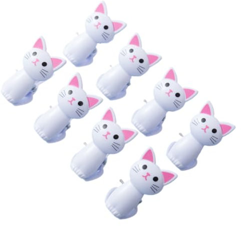 JAWSEU 8 stycken kattsnack clips, stängningsklämmor för påsar, stängningsklämmor för livsmedelspåsar, påsarklämmor för stängning och hålla fräscha, halkfria klädklämmor handduksklämmor