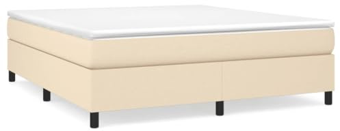 puraday Letto per camera da letto, color crema, 203 x 180 x 35 cm, in legno a molle, design senza tempo, letto per ragazzi, letto per hotel, letto letto per letto letto letto per letto