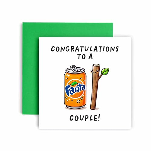Huxters Funny Congratulations Wedding Card Fantastick Wedding Day card for the Happy Couple Card for Mr and Mrs - 14.8cm (Congratulations Wedding)