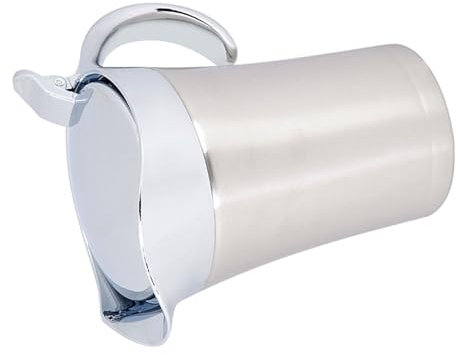 Nikou Salsiera in acciaio inox 304 con isolamento termico a doppia parete, brocca da portata da 750 ml, ideale per salse e sughi, uso in cucina, argento