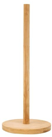 Portarrollos De Cocina De Bambú Antideslizante, Porta Rollos Papel Cocinas, Soporte Rollo Papel Cocinas, Soporte Encimera para RolloPapels, para Mantener Frescos Los RolloPapels, Trapos(A)