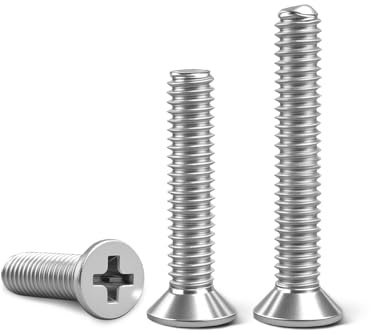 M4 x 25mm (30Pcs) Flat Countersunk Head Machine Screws, 304 Stainless Steel Phillips Cross Drive Screws Hardware Fastener