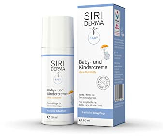 SIRIDERMA Baby- & Kindercreme | Milde, basische Hautpflege für trockene, empfindliche Haut | Hautberuhigend & feuchtigkeitsspendend | Auch bei Neurodermitis | Ohne Parfum, 50 ml