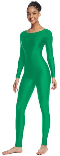 OVIGILY Women's Long Sleeve Unitard Dance Costume Spandex Full Body Suits One Piece Jumpsuits