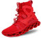 Hello MrLin Herren Laufschuhe Slip On Athletic Schuhe Blade Socken Sneaker Hip Hop Tennis Mode, Rot, 47 EU