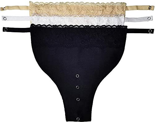 YEKEYI Grande taille pour femme en dentelle à clipser pour bonnet C, D, E, F, Noir, blanc, beige., 6 Plus
