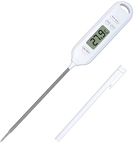 Termometro Cucina,Termometro da Cucina Digitale a Lettura Instantanea Display LCD con Sonda Lunga 13.5cm per Cucina,Carne,Latte, Olio Frittura, Liquidi, Cibo, Barbecue