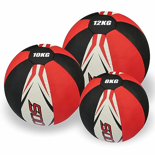 Sports Boxing Medicine Ball Heavy Duty Maya Leather No Bounce Exercise Ball Fitness Gym Weight Training Body Workout (8)