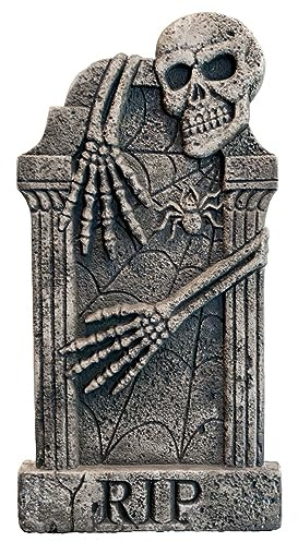 Horror-Shop Lapide di Halloween Grande con Scheletro 91 Cm
