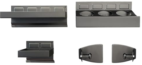 C&T 4-Piece Magnetic Toolbox Shelf, Tray and Holder Set, Magnetic Toolbox Tray Set, Tool Box for Cabinet Side Shelf Storage Van Workshop, Tool Organization and Storage