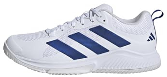 adidas Men's Court Team Bounce 2.0 Shoes, FTWR White/Team Royal Blue/FTWR White, 4 UK