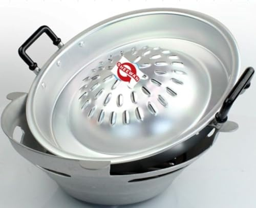SHEEWAN Aluminum Thai Korean Charcoal Barbecue Stove + BBQ Grill Topper 30 cm 12