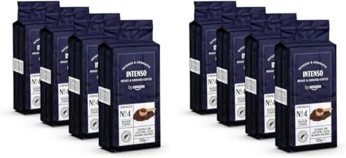 by Amazon Café molido Natural Caffè Intenso, Tueste medio, 1 kg (4 Paquetes de 250 g) - Certificado por Rainforest Alliance (Paquete de 2)