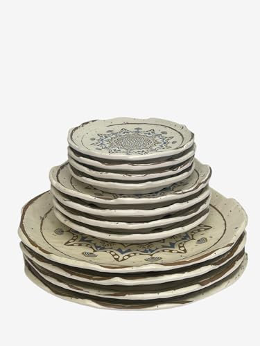 Pack 12 pièces Casablanca Rondes - 4 Personnes - 100% mélamine