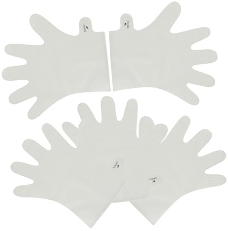 ELAYARD Masques Mains Hydratants et Exfoliants 5 Pièces en Tissus Blanc pour Soin Nourrissant et Gommage Doux des Mains Sèches