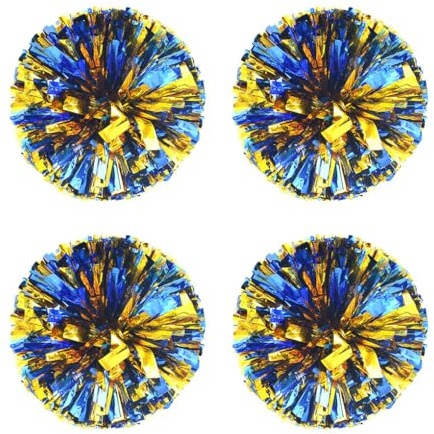 Zanthicia 4 unids/Set Pompones de porristas de Mano no tóxicos y Reutilizables en Colores Vivos Pompones Animadora plástico Colores Brillantes