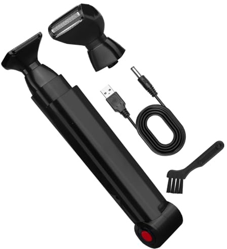 DUZEPA Afeitadora de espalda para hombres, afeitadora corporal plegable, afeitadora eléctrica de mango largo, recortadora de vello corporal para espalda, recargable.