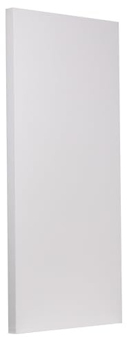 ATS Acoustics Sound Absorbing Acoustic Panel with Sona Fabric, NRC 1.0, Fire Rated, 24 x 48 x 2 (Snow)