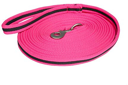 Rhinegold Carnival Bright Lunge Rein-Black/Pink
