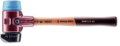 Simplex Schonhammer, Gummikomposition, mit Standfuß / TPE-soft; mit Tempergussgehäuse und hochwertigem Holzstiel | D=60 mm | 3012.260