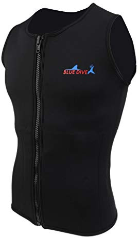 Black Men Women 2mm Neoprene Wetsuit Vest Top Shirt Jacket Swimwear Equipment for Diving Spearfishing Size S