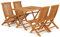 vidaXL Teak Massiv Gartenmöbel Set 5-TLG. Sitzgruppe Gartengarnitur Gartenset Sitzgarnitur Gartenstuhl Gartentisch Tisch Stühle Klappstühle