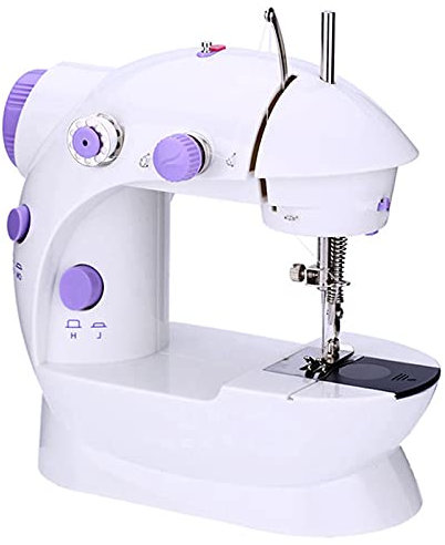 Desktop Sewing Machine, Mini Electric Handheld Sewing Machine Kit Tools - Household Lightweight Portable Sewing Device Kit with Foot Pedal, Bobbins, Needle Threader Ideal for Kids, Beginners
