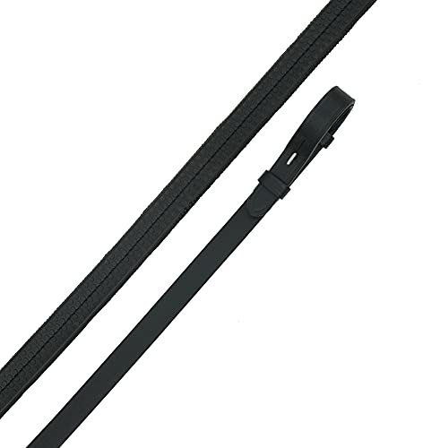 SIE Zügel, Leder, Gummi, Schwarz, Braun, Mini Pony Cob Full (Braun, Cob)