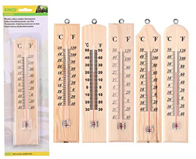 Termómetro madera – Interior exterior – 22 cm – 473