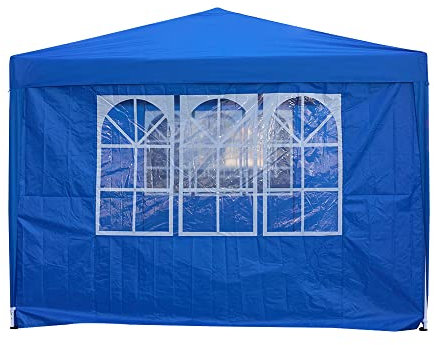 Pop Up Gazebo, Waterproof Pop Up Gazebo Marquee Garden Awning Party Tent CanopyPop Up Tent Garden Outdoor 2m/ 2.5m/3m BLUE