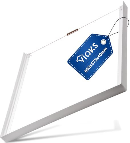 VIOKS Cadre intermédiaire pour sèche-linge - 603 x 573 x 40 mm - Blanc - Cadre de raccordement pour sèche-linge - Encastrement pour machine à laver