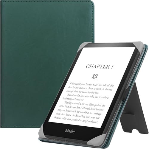 HGWALP Funda Universal para 6-7 Pulgadas eReaders, Funda Folio Stand Soporte con Correa Compatible con Kindle Paperwhite/Colorsoft/Kobo/Tolino/Pocketbook/Sony 6 6.8 7 E-Book Reader-Mint