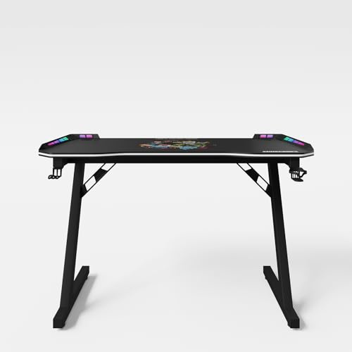 phoenix group AG Minecraft Schreibtisch, Holzwerkstoff, Schwarz Carbon Optik, 120x74x60