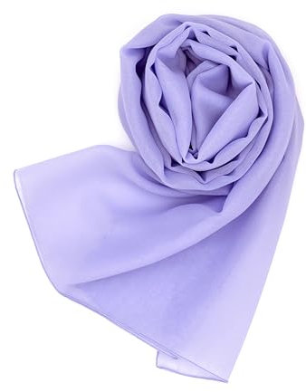 MAPIMANIA - Estolas Lila de mujer para bodas Made in Italy, chal elegante para vestido de fiesta, pashmina de verano 200x80 en chiffon