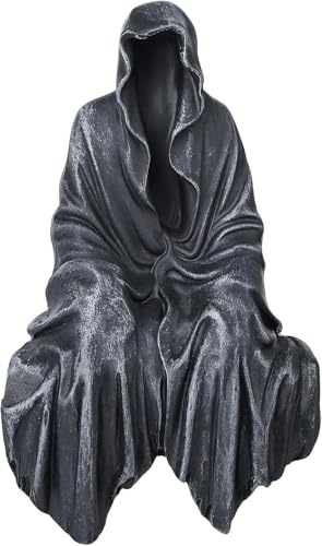 Yuqilin Statua Della Morte Statua del Terrore Nero Scultura Gotica Ornamento Da Ufficio Decorazione da Tavolo di Halloween Decorazioni per la Casa,Ufficio,Giardino,Festa a Tema