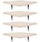 4 Stück Trittstein Gartenplatte Wetterfester Stepping Stones mit Ground Stakes Naturstein Trittplatte für oder Gehwege (Beige)