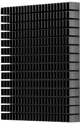 lyrlody Disipador de Calor de Aluminio, 150x120x20mm, Superficie Anodizada, Negro, para CPU Amplificador PCB