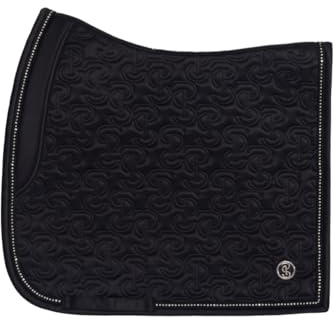 PS of Sweden 2025 Crystal Satin Dressage Saddle Pad - Black