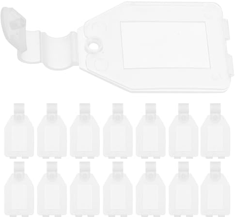 LIFKOME Lot De 20 Porte-Étiquettes De Prix Transparent En Pp 5.30X2.80X1.00Cm Support Suspendu Pour Supermarché Commerce De Détail Affichage Prix Facile À Installer